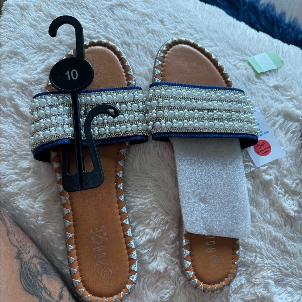 Blue Denum trim sandals